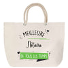 Sac Fête des Mères Mamie Famille Idée Cadeau anniversaire Noël Travail Boulot Métier Départ Retraite Collègue Femme cabas shopping plage
