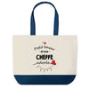 Sac de shopping bleu Bazar d'une Cheffe adorée