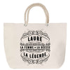 Sac Fête des Mères Mamie Famille Idée Cadeau anniversaire Noël Travail Boulot Métier Départ Retraite Collègue Femme cabas shopping plage