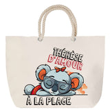 Sac Fête des Mères Mamie Famille Idée Cadeau anniversaire Noël Travail Boulot Métier Départ Retraite Collègue Femme cabas shopping plage