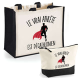 Cabas homme ou femme sac plage ou shopping tote bag pochette trousse Idée cadeau original pour anniversaire Noël travail départ retraite collègue famille fete des mères fetes des pères papa maman mamie papi