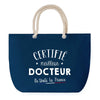 Sac de plage Bleu anse corde Certifié meilleur Docteur