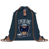 sac a dos bleu coton recycle avec pochette idee cadeau originale pour collegue ami prof ou membre de la famille cadeau mixte noel anniversaire secret santa ou depart au travail sac leger pratique et ecologique design breton moderne