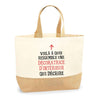 Sac Jute Fête des Mères Fêtes des Pères Mamie Papi Famille Idée Cadeau anniversaire Noël Travail Boulot Métier Départ Retraite Collègue Femme Homme