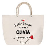 Sac Fête des Mères Mamie Famille Idée Cadeau anniversaire Noël Travail Boulot Métier Départ Retraite Collègue Femme cabas shopping plage