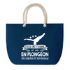Sac de plage Bleu anse corde Plongeon Légende Humour Geek