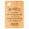 Planche bambou gravée personnalisée femme idée cadeau Fête des Mères apéro 30×20 prénom cuisine plateau fromage anniversaire noel maman mamie