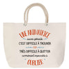 Sac Fête des Mères Mamie Famille Idée Cadeau anniversaire Noël Travail Boulot Métier Départ Retraite Collègue Femme cabas shopping plage