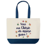 Sac Fête des Mères Mamie Famille Idée Cadeau anniversaire Noël Travail Boulot Métier Départ Retraite Collègue Femme cabas shopping plage