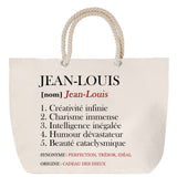 Sac Fête des Mères Mamie Famille Idée Cadeau anniversaire Noël Travail Boulot Métier Départ Retraite Collègue Femme cabas shopping plage