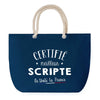 Sac de plage Bleu anse corde Certifié meilleur Scripte