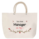 Sac Fête des Mères Mamie Famille Idée Cadeau anniversaire Noël Travail Boulot Métier Départ Retraite Collègue Femme cabas shopping plage
