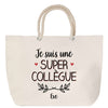 Sac Fête des Mères Mamie Famille Idée Cadeau anniversaire Noël Travail Boulot Métier Départ Retraite Collègue Femme cabas shopping plage