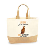 Sac Jute Fête des Mères Fêtes des Pères Mamie Papi Famille Idée Cadeau anniversaire Noël Travail Boulot Métier Départ Retraite Collègue Femme Homme