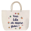 Sac Fête des Mères Mamie Famille Idée Cadeau anniversaire Noël Travail Boulot Métier Départ Retraite Collègue Femme cabas shopping plage