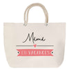 Sac Fête des Mères Mamie Famille Idée Cadeau anniversaire Noël Travail Boulot Métier Départ Retraite Collègue Femme cabas shopping plage