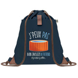 sac a dos bleu coton recycle avec pochette idee cadeau originale pour collegue ami prof ou membre de la famille cadeau mixte noel anniversaire secret santa ou depart au travail sac leger pratique et ecologique design breton moderne