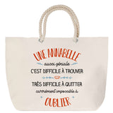 Sac Fête des Mères Mamie Famille Idée Cadeau anniversaire Noël Travail Boulot Métier Départ Retraite Collègue Femme cabas shopping plage