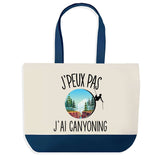 Sac de shopping bleu J'peux pas Canyoning