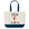 Sac de shopping bleu J'peux pas Muay Thai