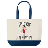 Sac de shopping bleu J'peux pas Muay Thai