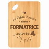Planche bambou gravée personnalisée femme idée cadeau Fête des Mères apéro 30×20 prénom cuisine plateau fromage anniversaire noel maman mamie