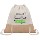 Sac Fête des Pères Papi Papa Cadeau anniversaire Noël Travail Boulot Métier Départ Retraite Collègue Homme cabas shopping plage