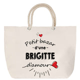 Sac Fête des Mères Mamie Famille Idée Cadeau anniversaire Noël Travail Boulot Métier Départ Retraite Collègue Femme cabas shopping plage