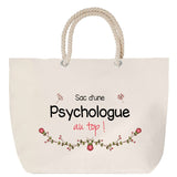 Sac Fête des Mères Mamie Famille Idée Cadeau anniversaire Noël Travail Boulot Métier Départ Retraite Collègue Femme cabas shopping plage
