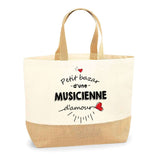 Sac Jute Fête des Mères Fêtes des Pères Mamie Papi Famille Idée Cadeau anniversaire Noël Travail Boulot Métier Départ Retraite Collègue Femme Homme