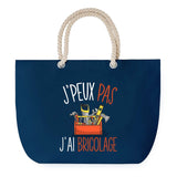 Sac de plage Bleu anse corde J'peux Pas Bricolage