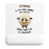 Tapis de souris ergonomique avec repose-poignet, accessoire bureau pour femme et homme, fête des pères, cadeau pas cher, idée cadeau fête des mères, secret santa, départ à la retraite, télétravail et gaming