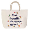 Sac Fête des Mères Mamie Famille Idée Cadeau anniversaire Noël Travail Boulot Métier Départ Retraite Collègue Femme cabas shopping plage