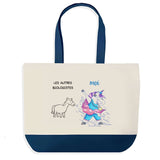 Sac de shopping bleu Biologiste Les Autres vs Moi