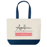 Sac de shopping bleu Apolline en Vacances