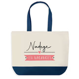 Sac de shopping bleu Nadege en Vacances