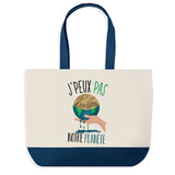 Sac de shopping bleu J'peux pas Sauver Notre Planète