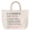 Sac Fête des Mères Mamie Famille Idée Cadeau anniversaire Noël Travail Boulot Métier Départ Retraite Collègue Femme cabas shopping plage