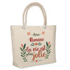 Sac Fête des Mères Mamie Famille Idée Cadeau anniversaire Noël Travail Boulot Métier Départ Retraite Collègue Femme cabas shopping plage