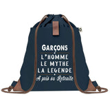 sac a dos homme bleu coton recycle avec pochette idee cadeau utile pour collegue papa ou ami cadeau homme noel anniversaire secret santa ou depart a la retraite sac durable pratique et robuste design sobre et elegant
