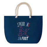 Sac de plage Bleu anse corde J'peux Pas Foot Équipe de France