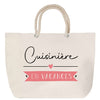Sac Fête des Mères Mamie Famille Idée Cadeau anniversaire Noël Travail Boulot Métier Départ Retraite Collègue Femme cabas shopping plage