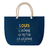 Sac de plage Bleu anse corde Louis Mythe Légende -jaune