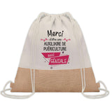 Sac Fête des Mères Mamie Maman Cadeau anniversaire Noël Travail Métier Départ Retraite Collègue Femme cabas shopping plage