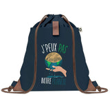 sac a dos bleu coton recycle avec pochette idee cadeau originale pour collegue ami prof ou membre de la famille cadeau mixte noel anniversaire secret santa ou depart au travail sac leger pratique et ecologique design breton moderne