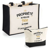 Cabas homme sac plage ou shopping tote bag pochette trousse Idée cadeau original pour anniversaire Noël travail départ retraite collègue famille fetes des pères papa papi