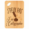 Planche bambou gravée personnalisée femme homme idée cadeau Fête des Mères Fête des Pères apéro papa maman prénom cuisine plateau fromage