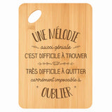 Planche bambou gravée personnalisée femme idée cadeau Fête des Mères apéro 30×20 prénom cuisine plateau fromage anniversaire noel maman mamie