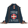 sac a dos bleu coton recycle avec pochette idee cadeau originale pour collegue ami prof ou membre de la famille cadeau mixte noel anniversaire secret santa ou depart au travail sac leger pratique et ecologique design breton moderne