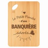 Planche bambou gravée personnalisée femme idée cadeau Fête des Mères apéro 30×20 prénom cuisine plateau fromage anniversaire noel maman mamie